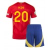 Spanien Pedri Gonzalez #20 Heimtrikot EM 2024 Kurzarm (+ kurze hosen)